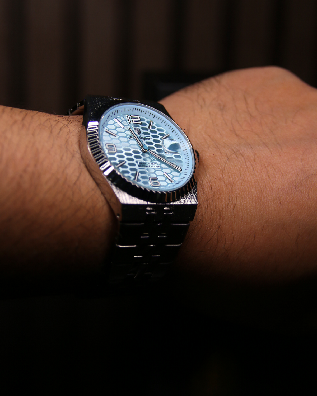 Reloj Hombre Diamante Azul Tiffany / Dorado