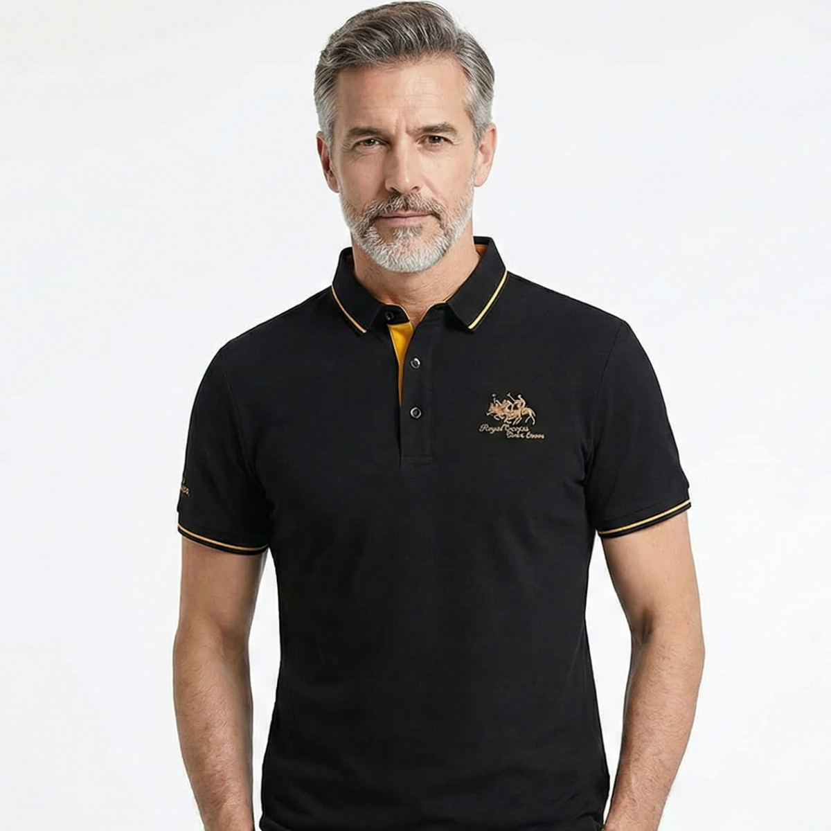 Camisa Polo Hombre Acassuso Algodón Premium Bordada Manga Corta