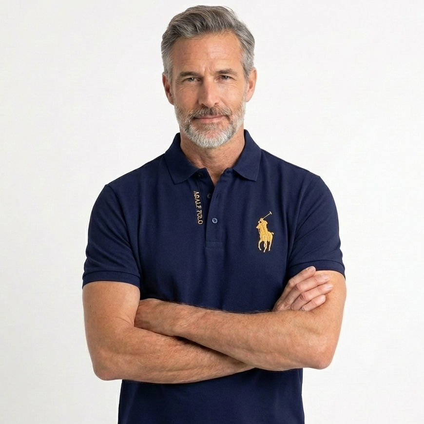 Camisa Polo Hombre Colegiales Algodón Manga Corta Bordada Casual