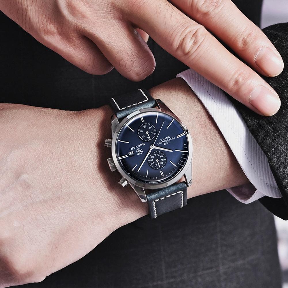 Reloj Hombre Atlántico Negro / Plata