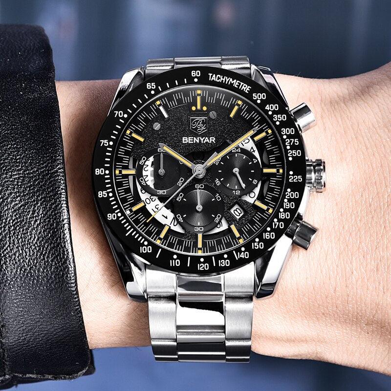 Reloj Hombre Ginebra Acero / Plata / Amarillo