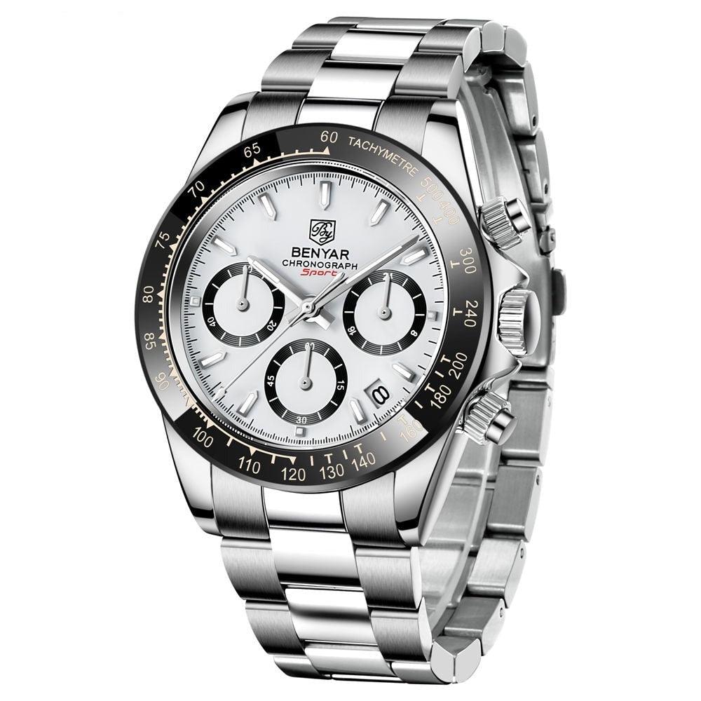Reloj Hombre Velocista Plata / Negro