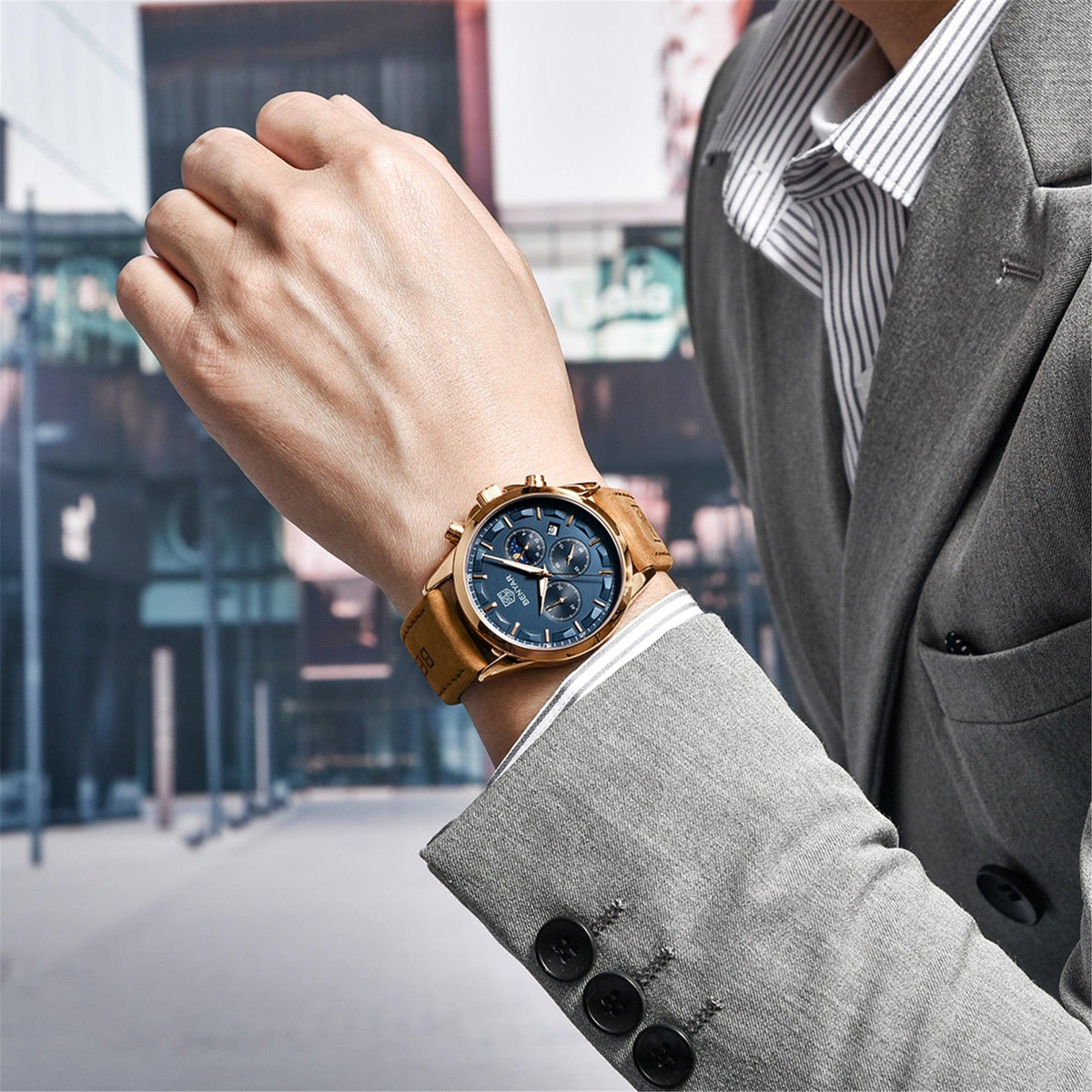 Reloj Hombre Aquiles Dorado / Negro