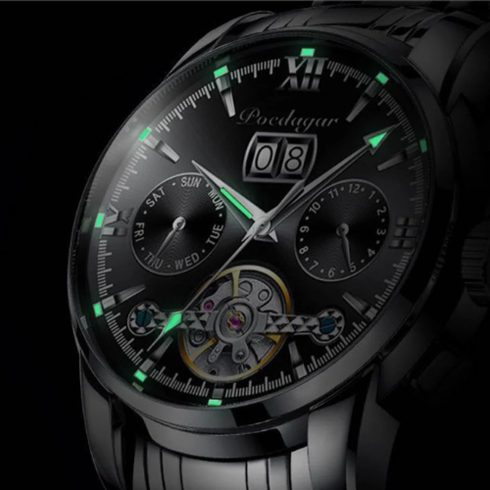 Reloj Hombre Legítimo Acero / Fondo Azul