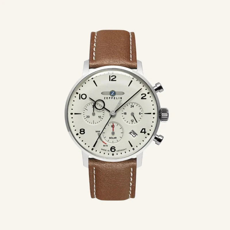 Reloj Hombre Cronógrafo Old Money Malla de Cuero Zeppelin