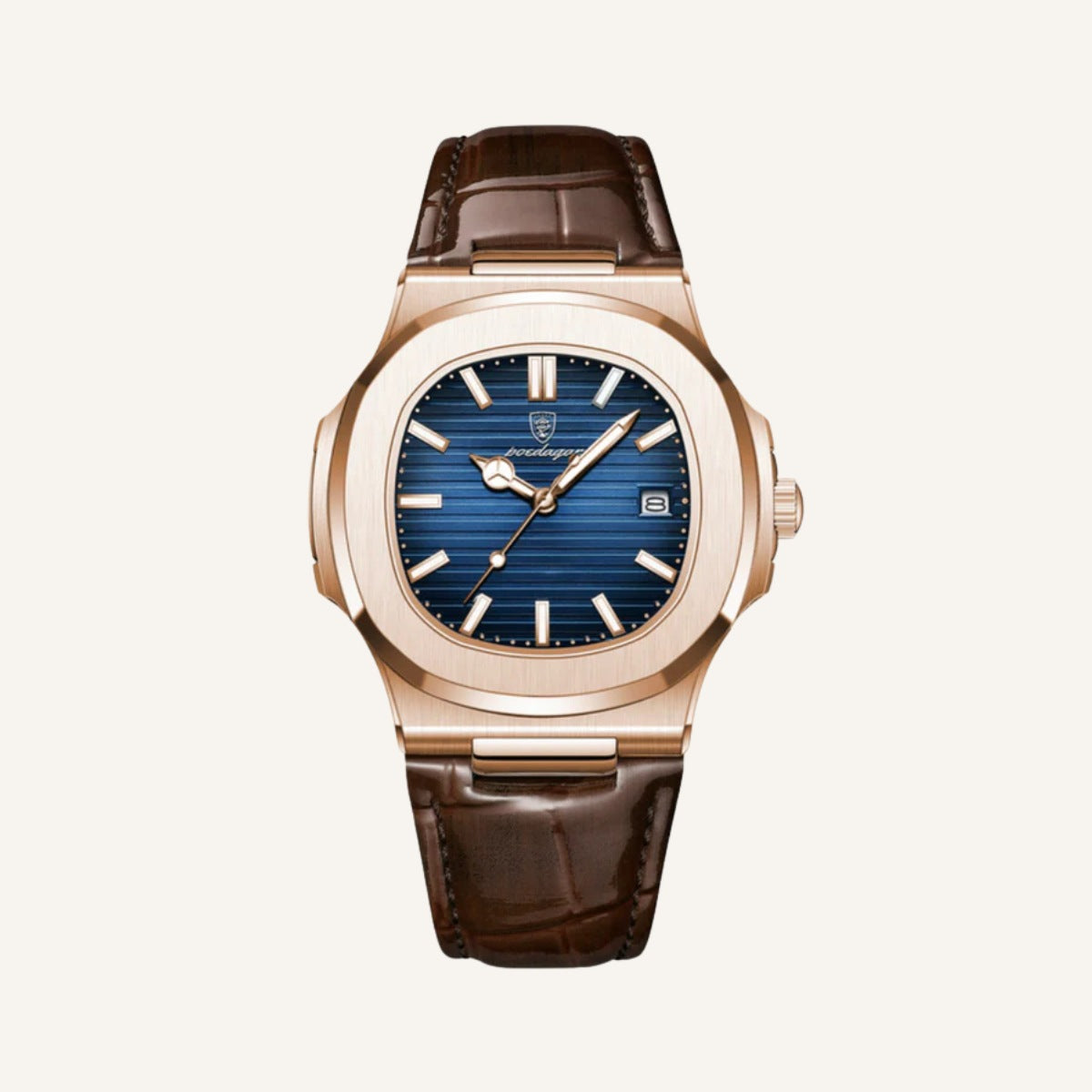 Reloj Hombre Cuero Marrón Tibaldi Premium Elegante Old Money - foto 2