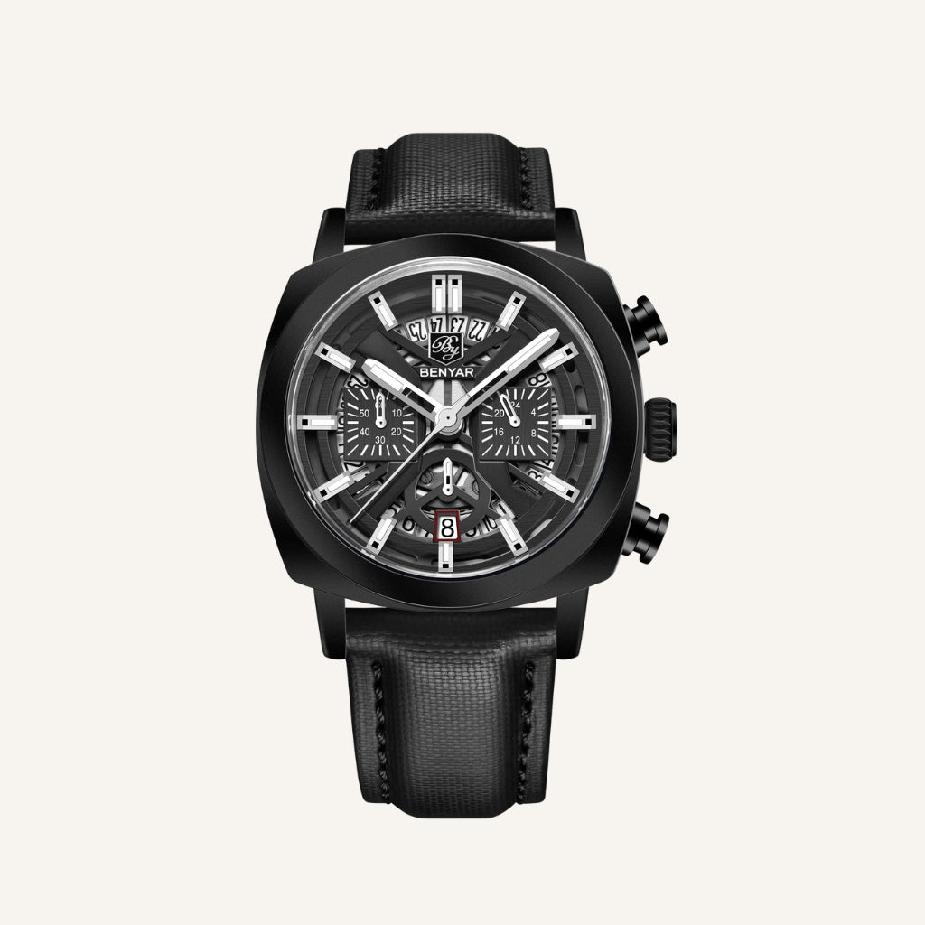 Reloj de Cuero Hombre Lujo Cassani Luxe Malla Premium