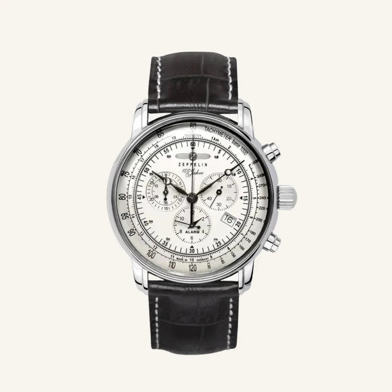 Reloj Hombre Cronógrafo Old Money Malla de Cuero Milán