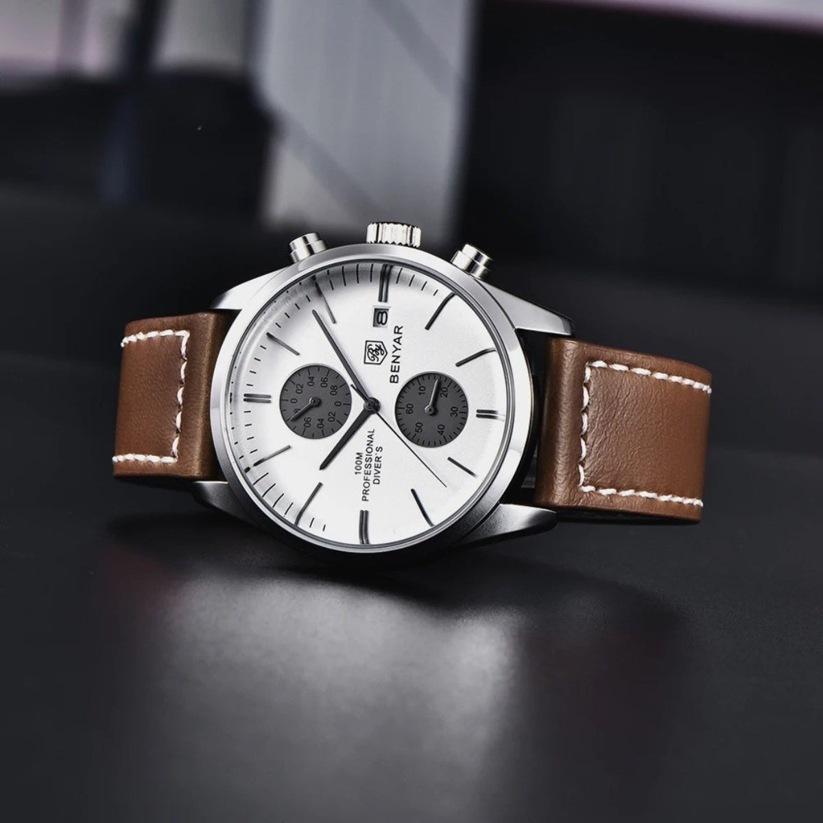 Reloj Hombre de Cuero Marrón Classic Donatelli - foto 2