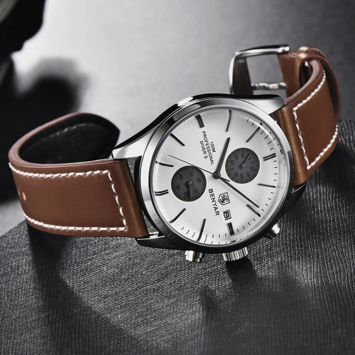 Reloj Hombre de Cuero Marrón Classic Donatelli - foto 4