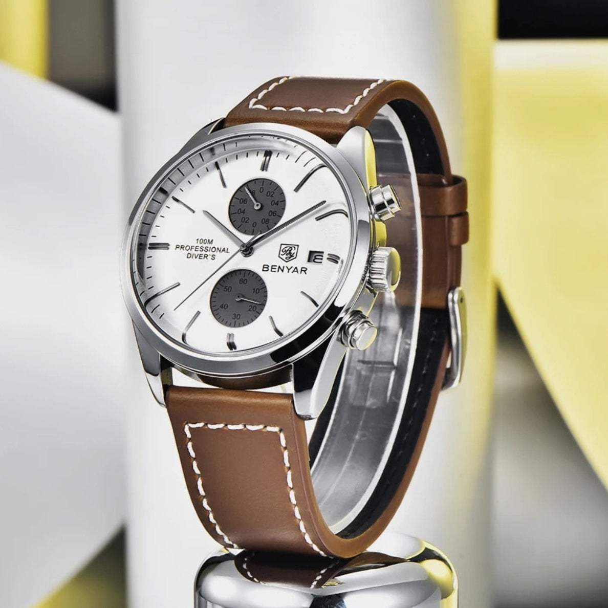 Reloj Hombre de Cuero Marrón Classic Donatelli - foto 6