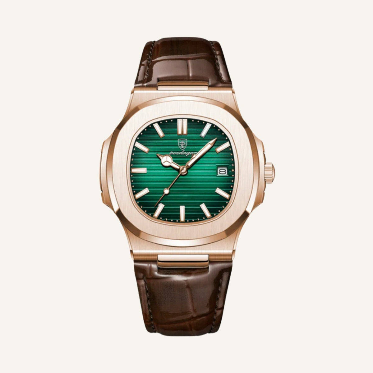 Reloj Hombre Cuero Marrón Tibaldi Premium Elegante Old Money - foto 3