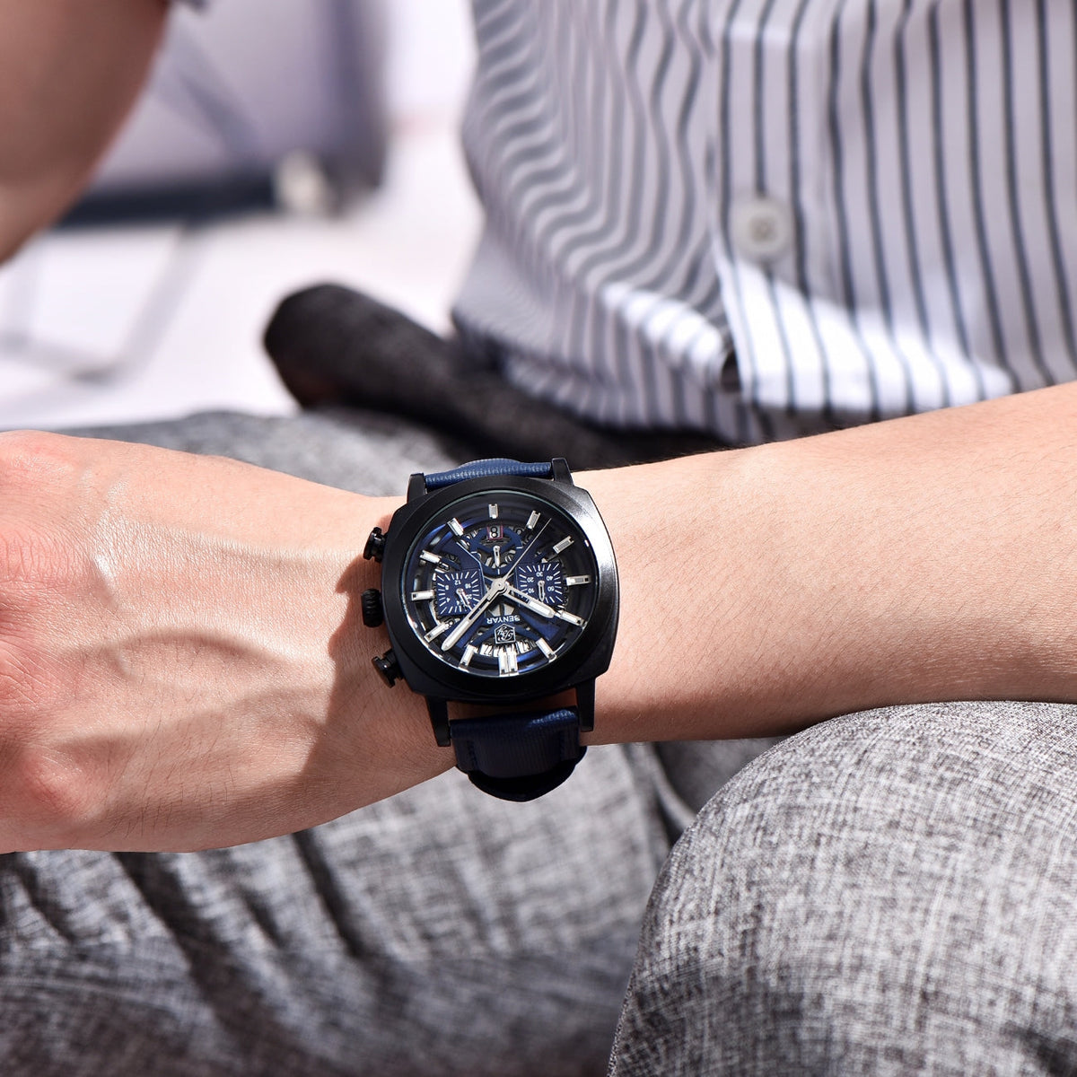 Reloj de Cuero Hombre Lujo Cassani Luxe Malla Premium - foto 11