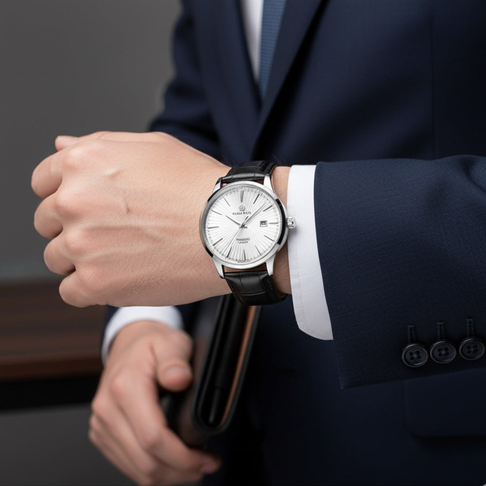 Reloj Hombre de Cuero Legítimo Belluno Quartz Clásico - foto 2