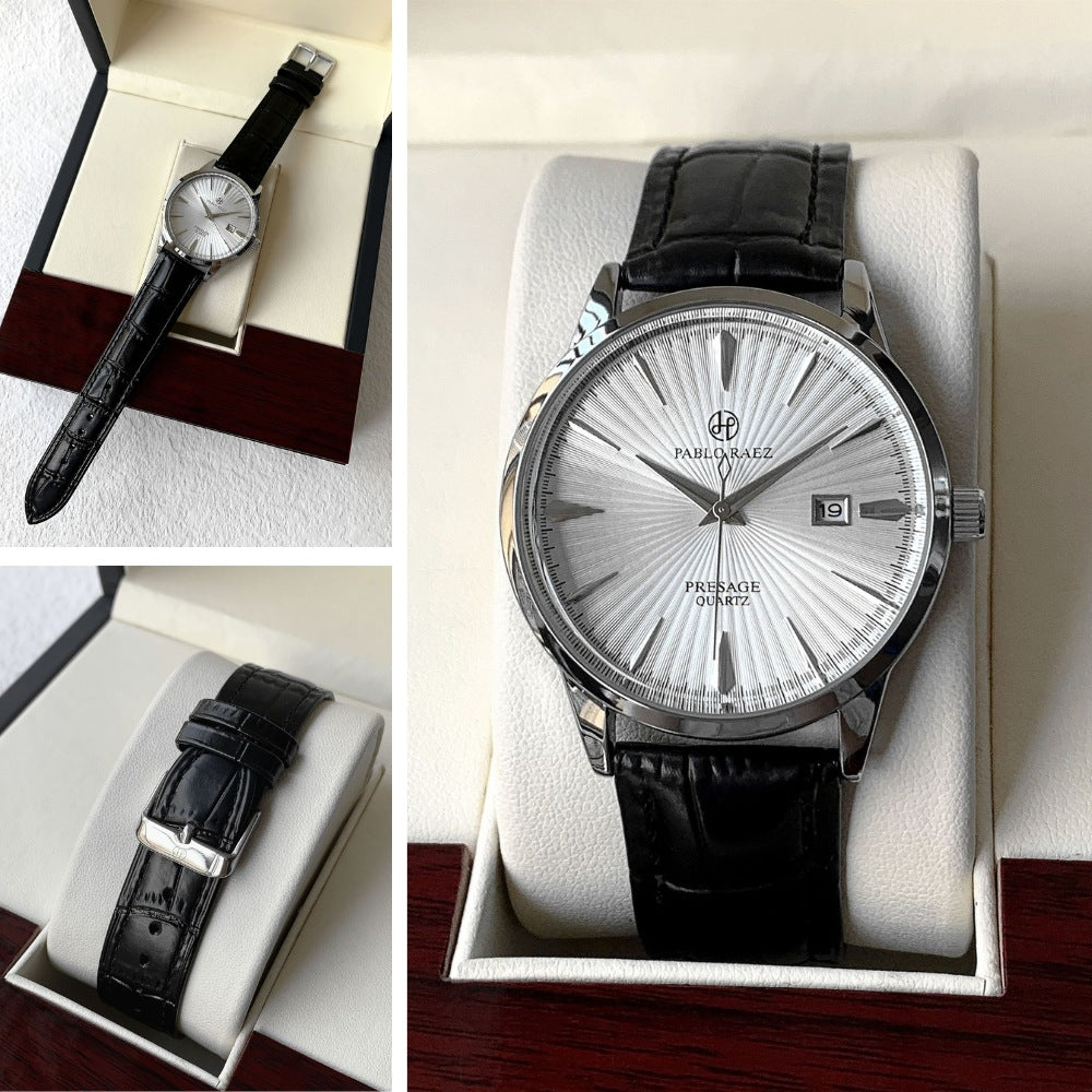 Reloj Hombre de Cuero Legítimo Belluno Quartz Clásico - foto 3