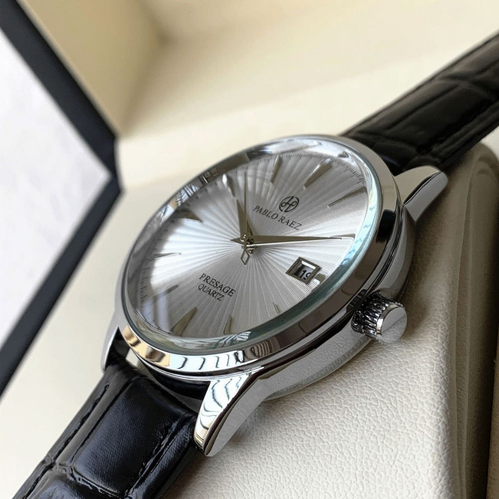 Reloj Hombre de Cuero Legítimo Belluno Quartz Clásico - foto 5