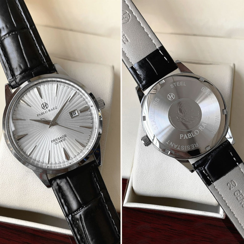 Reloj Hombre de Cuero Legítimo Belluno Quartz Clásico - foto 4