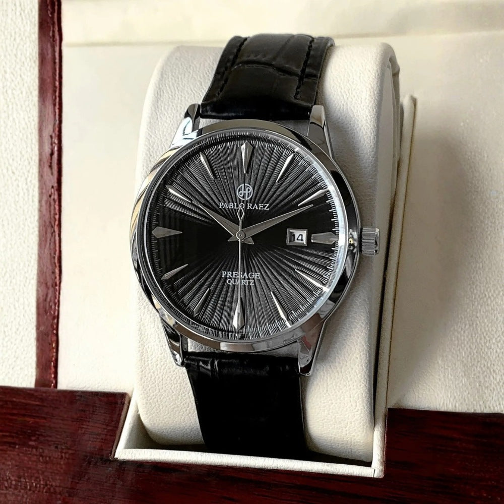 Reloj Hombre de Cuero Legítimo Belluno Quartz Clásico - foto 9