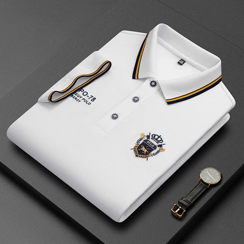 Camisa Polo Hombre Manga Corta Algodón Premium Casual Bordada - foto 2