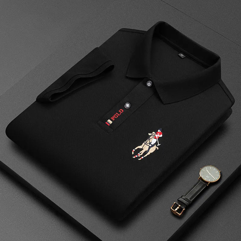 Camisa Polo Hombre Algodón Flores Manga Corta Bordada Casual - foto 5