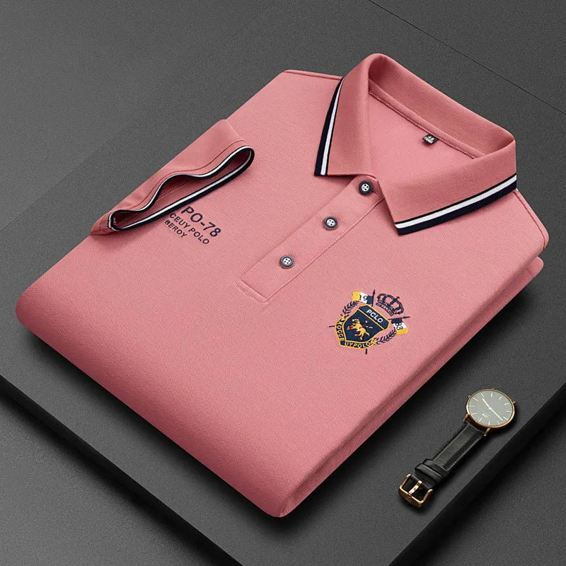 Camisa Polo Hombre Manga Corta Algodón Premium Casual Bordada - foto 6