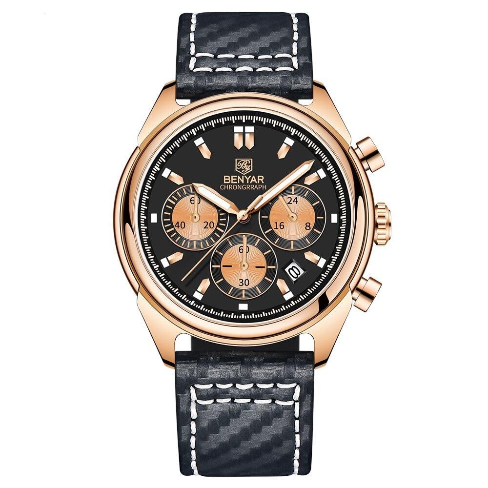 Reloj Hombre Escapada Dorado / Azul