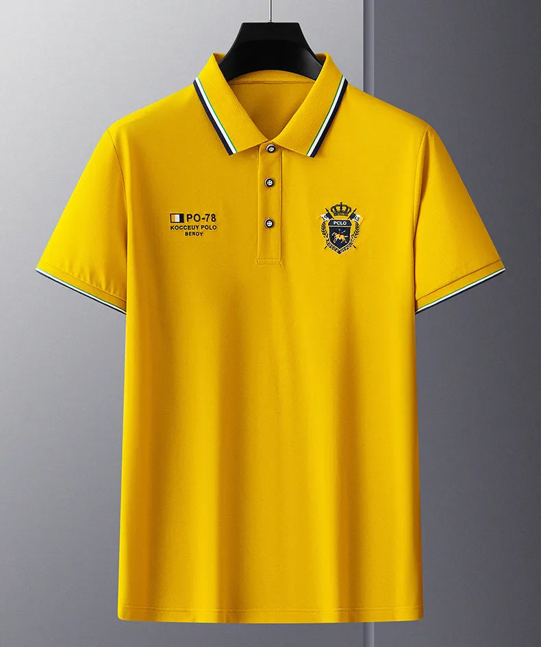 Camisa Polo Hombre Manga Corta Algodón Premium Casual Bordada - foto 14