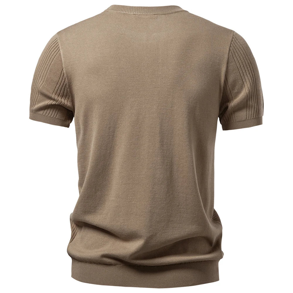 Remera Hombre de Tricot Cuello Henley con Botones Amalfi - foto 3