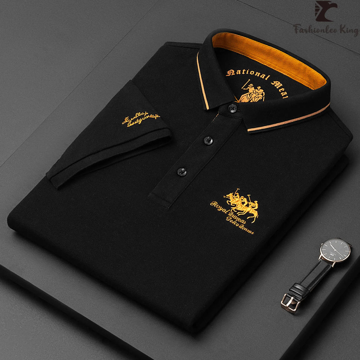 Camisa Polo Hombre Acassuso Algodón Premium Bordada Manga Corta - foto 2
