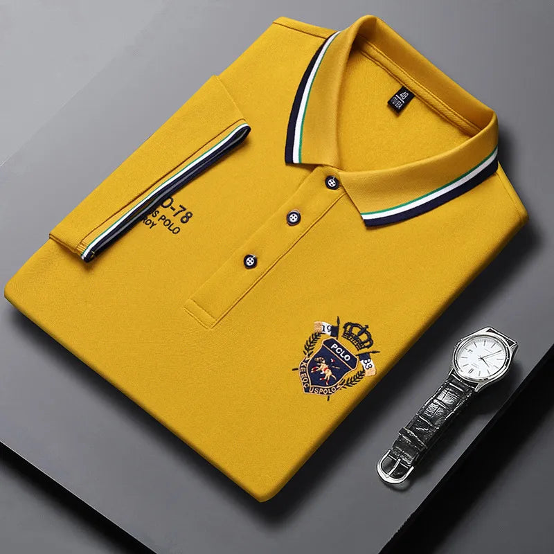 Camisa Polo Hombre Manga Corta Algodón Premium Casual Bordada - foto 12