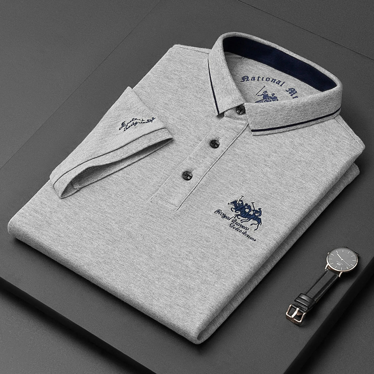 Camisa Polo Hombre Acassuso Algodón Premium Bordada Manga Corta - foto 5