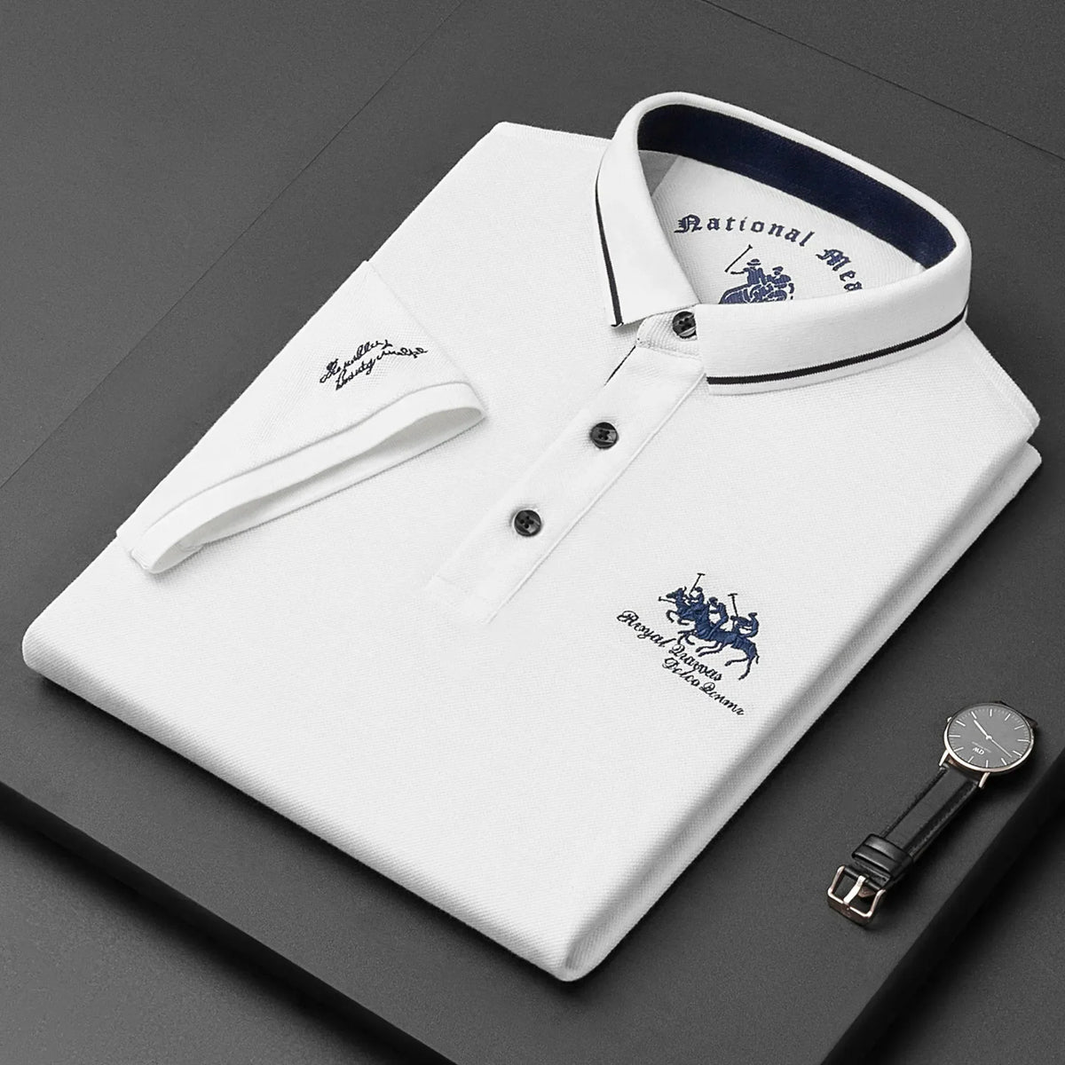 Camisa Polo Hombre Acassuso Algodón Premium Bordada Manga Corta - foto 3