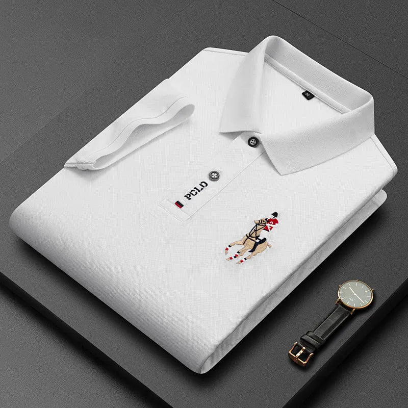 Camisa Polo Hombre Algodón Flores Manga Corta Bordada Casual - foto 13