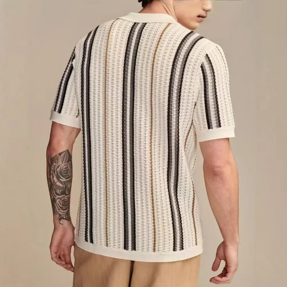Camisa de Crochet Hombre Manga Corta Casual Posadas - foto 5
