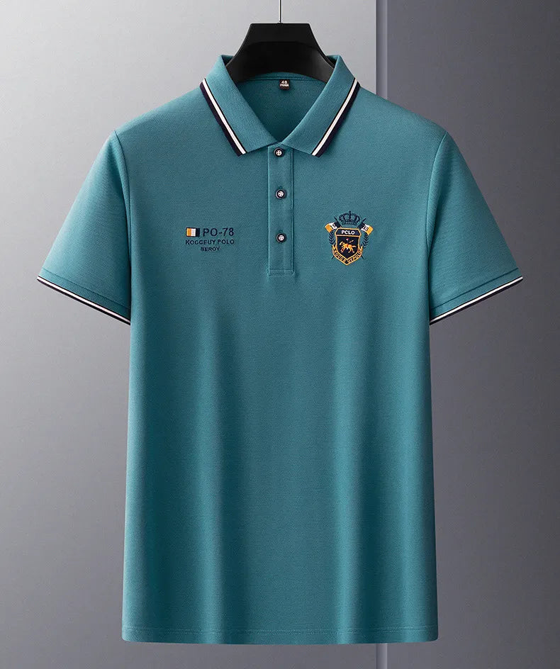 Camisa Polo Hombre Manga Corta Algodón Premium Casual Bordada - foto 17