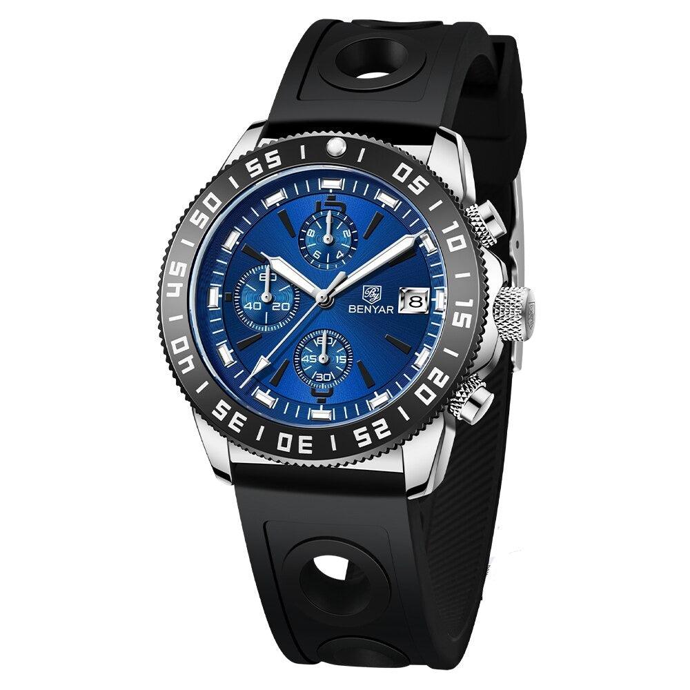 Reloj Hombre Trueno Caucho / Dorado / Azul