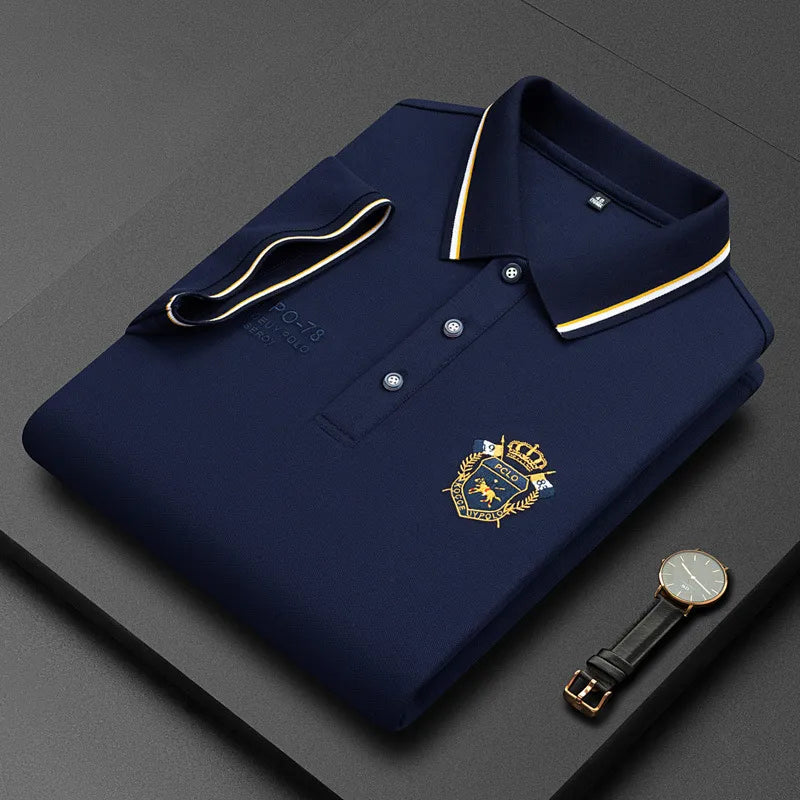 Camisa Polo Hombre Manga Corta Algodón Premium Casual Bordada - foto 9