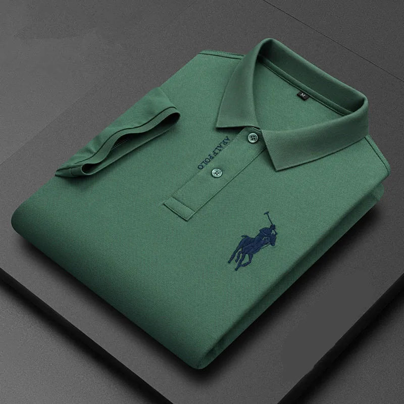 Camisa Polo Hombre Colegiales Algodón Manga Corta Bordada Casual - foto 4