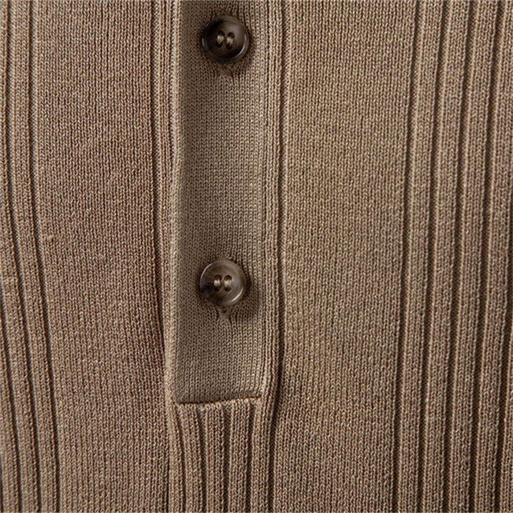 Remera Hombre de Tricot Cuello Henley con Botones Amalfi - foto 8
