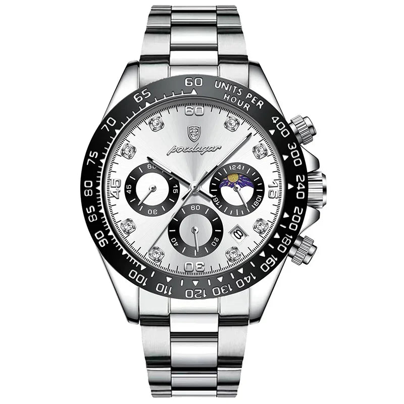 Reloj Hombre Jornada Plata / Blanco