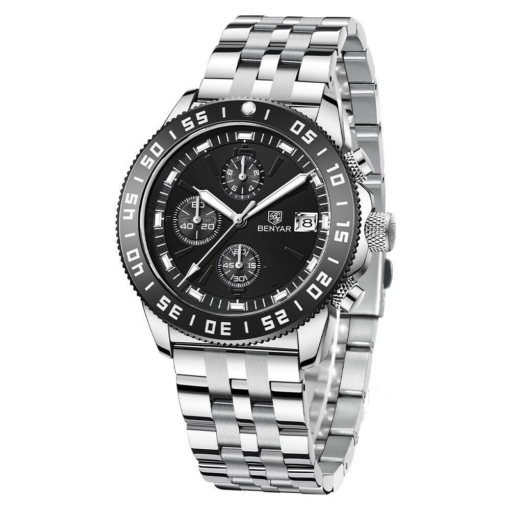 Reloj Hombre Trueno Acero / Plata / Negro