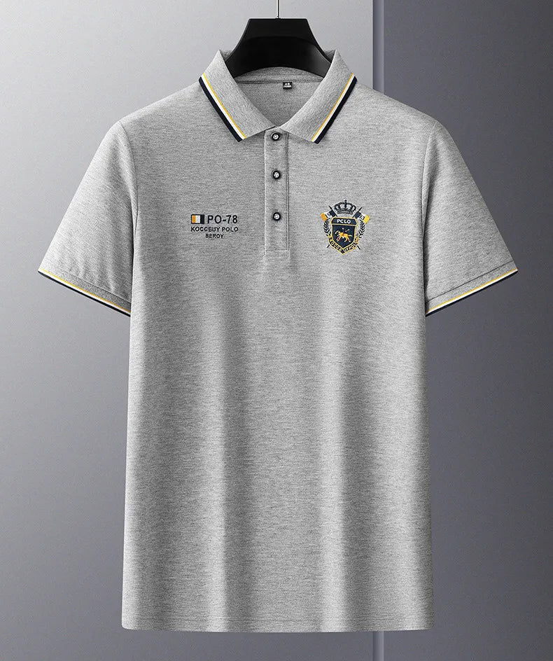 Camisa Polo Hombre Manga Corta Algodón Premium Casual Bordada - foto 22