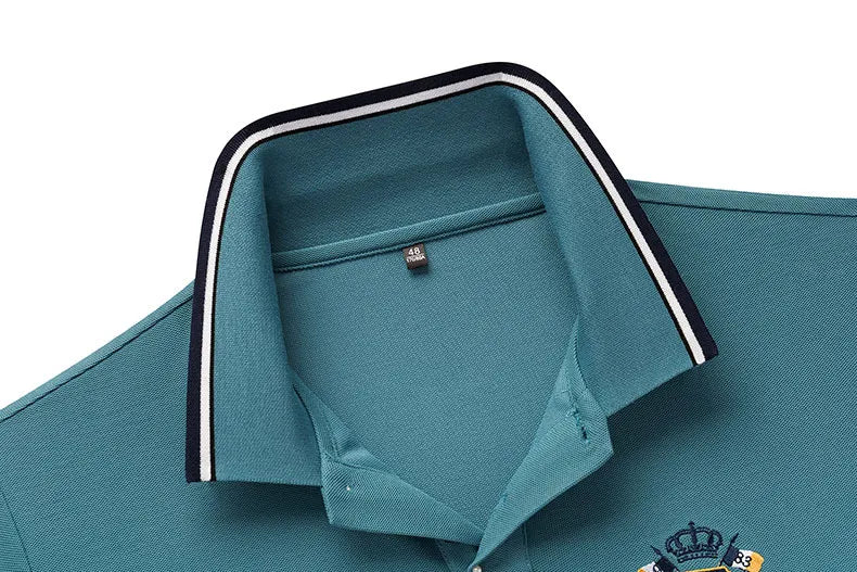 Camisa Polo Hombre Manga Corta Algodón Premium Casual Bordada - foto 21