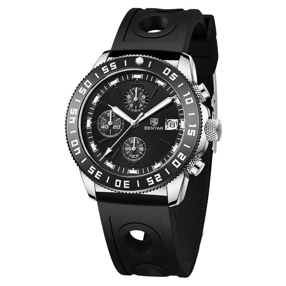 Reloj Hombre Trueno Caucho / Dorado / Negro
