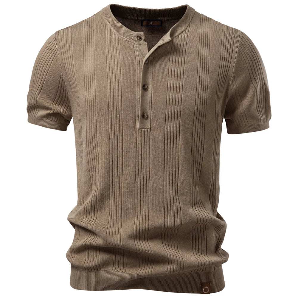 Remera Hombre de Tricot Cuello Henley con Botones Amalfi - foto 11