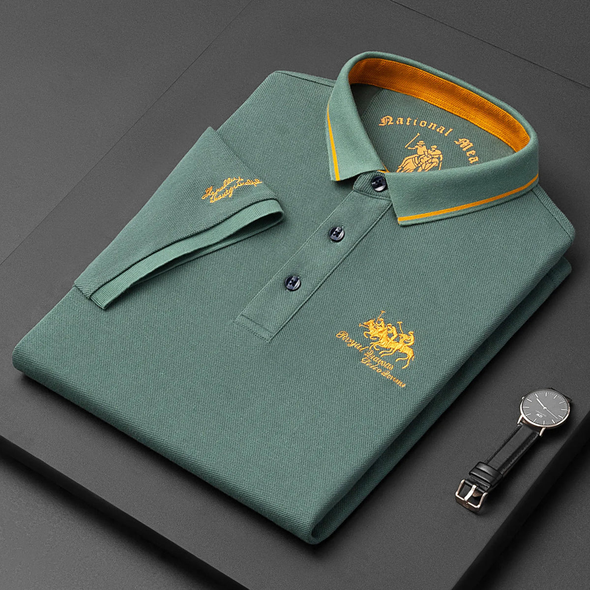 Camisa Polo Hombre Acassuso Algodón Premium Bordada Manga Corta - foto 4