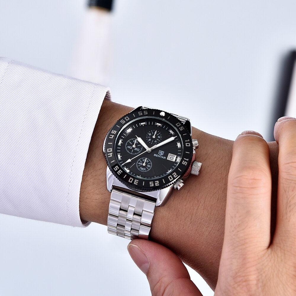 Reloj Hombre Trueno Acero / Dorado / Negro