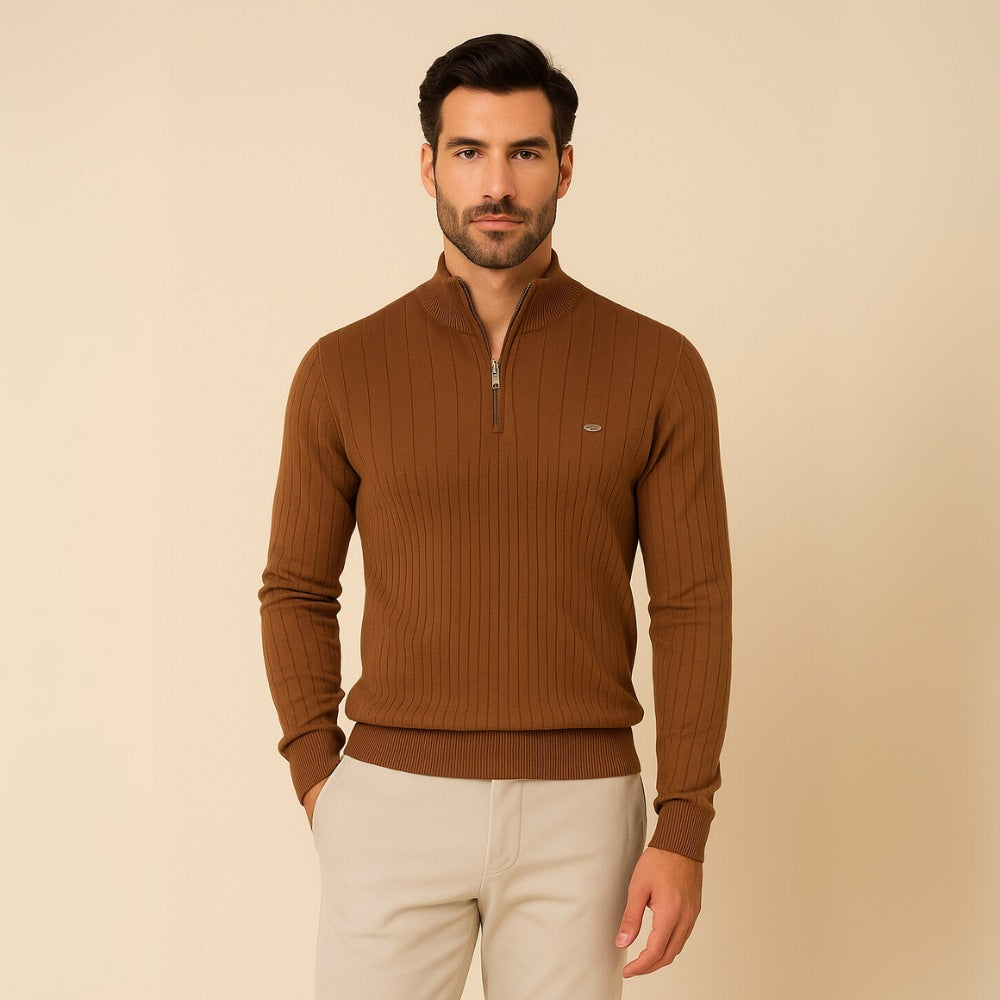 Sweater Hombre Cuello Alto con Cierre Algodón Premium Tilcara - foto 3