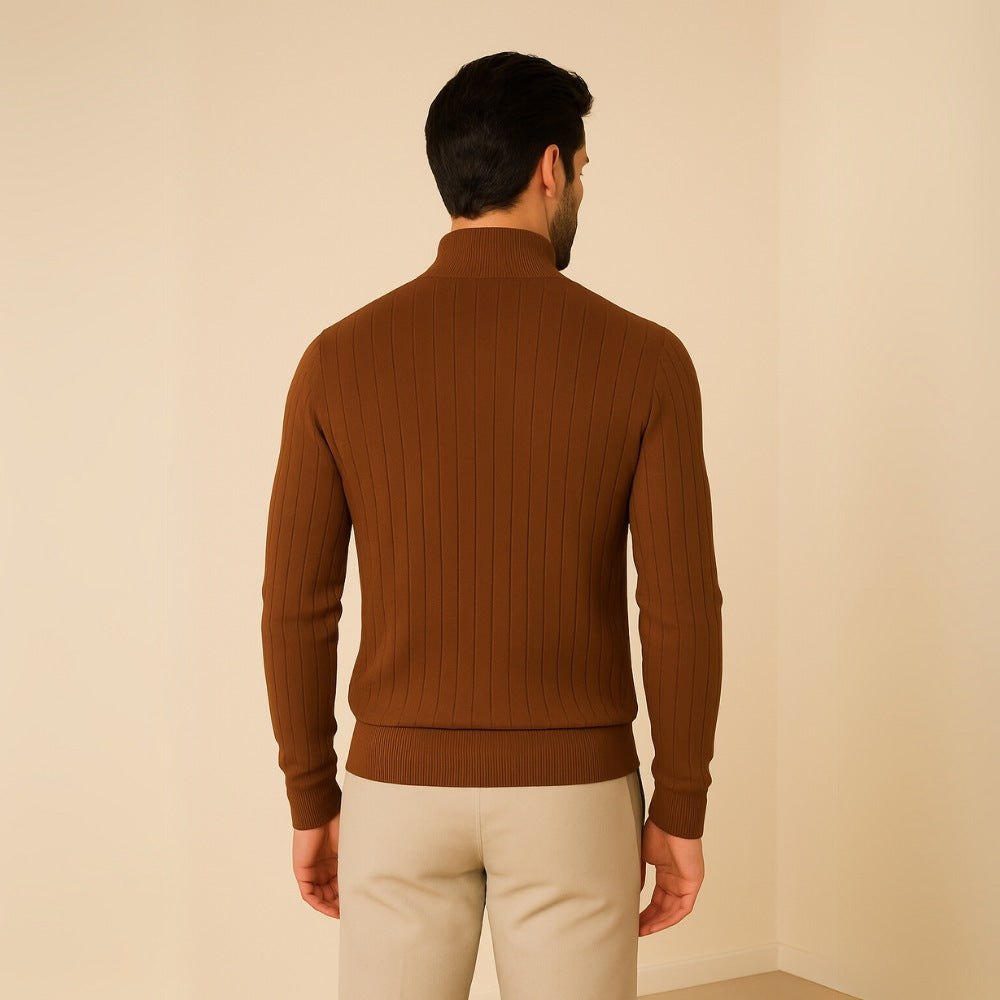 Sweater Hombre Cuello Alto con Cierre Algodón Premium Tilcara - foto 4