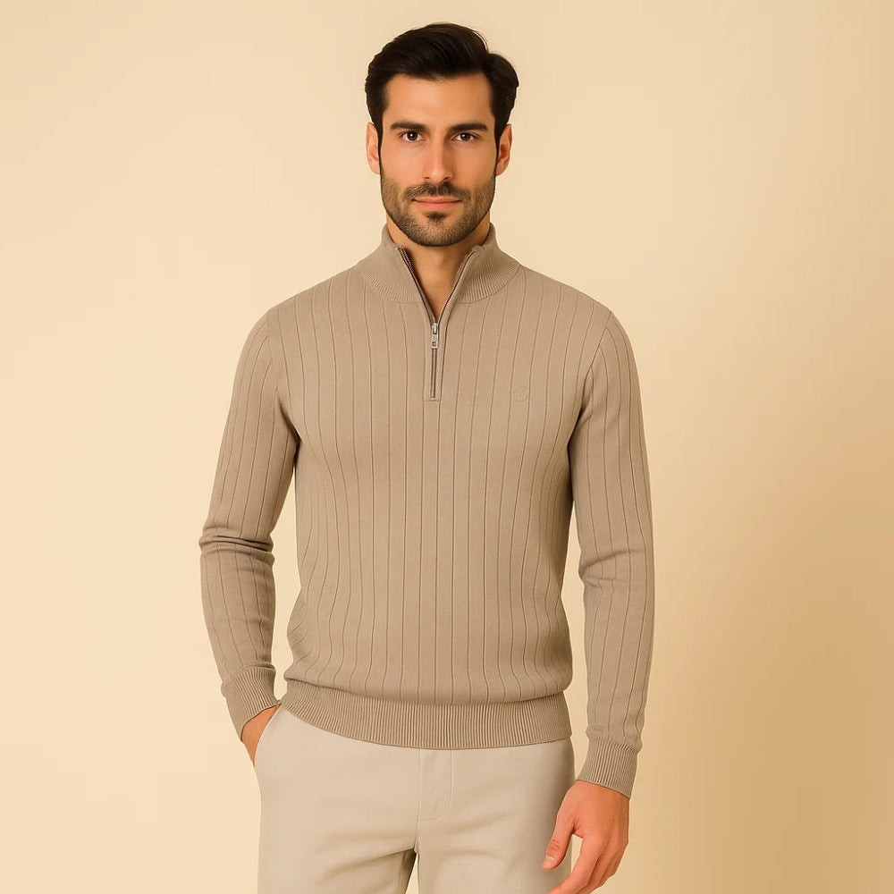 Sweater Hombre Cuello Alto con Cierre Algodón Premium Tilcara - foto 6